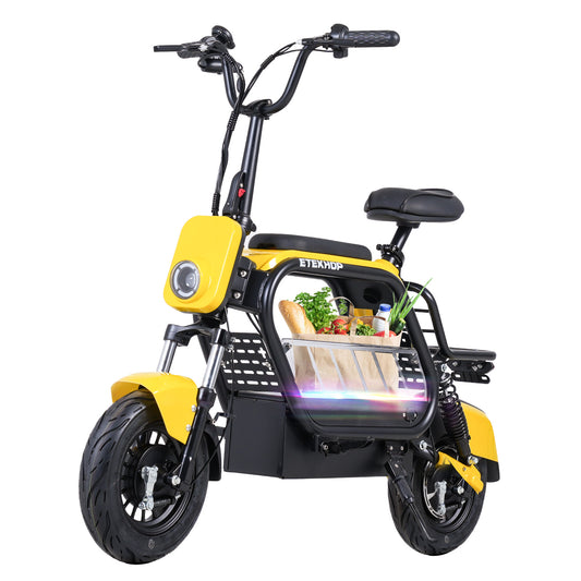 ETEKHOP Electric Scooter For Adults, 48V 20Ah Samsung Battery, 50 Miles Long Range, 800W Peak Power, 24MPH Top Speed, All-Terrain 14" Tubeless Tires, with Large Storage and Front Rear Suspension