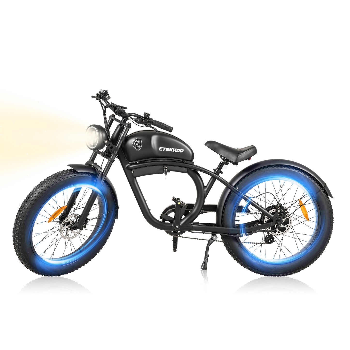 S26 Retro Electric Cruiser Bike: 1500W Peak Power Motor, 34 MPH, 48V 20Ah Battery 50 Mile Long Range, 26" Fat Tires for Any Terrain, with Shimano 7-Speed, Hydraulic Disc Brakes
