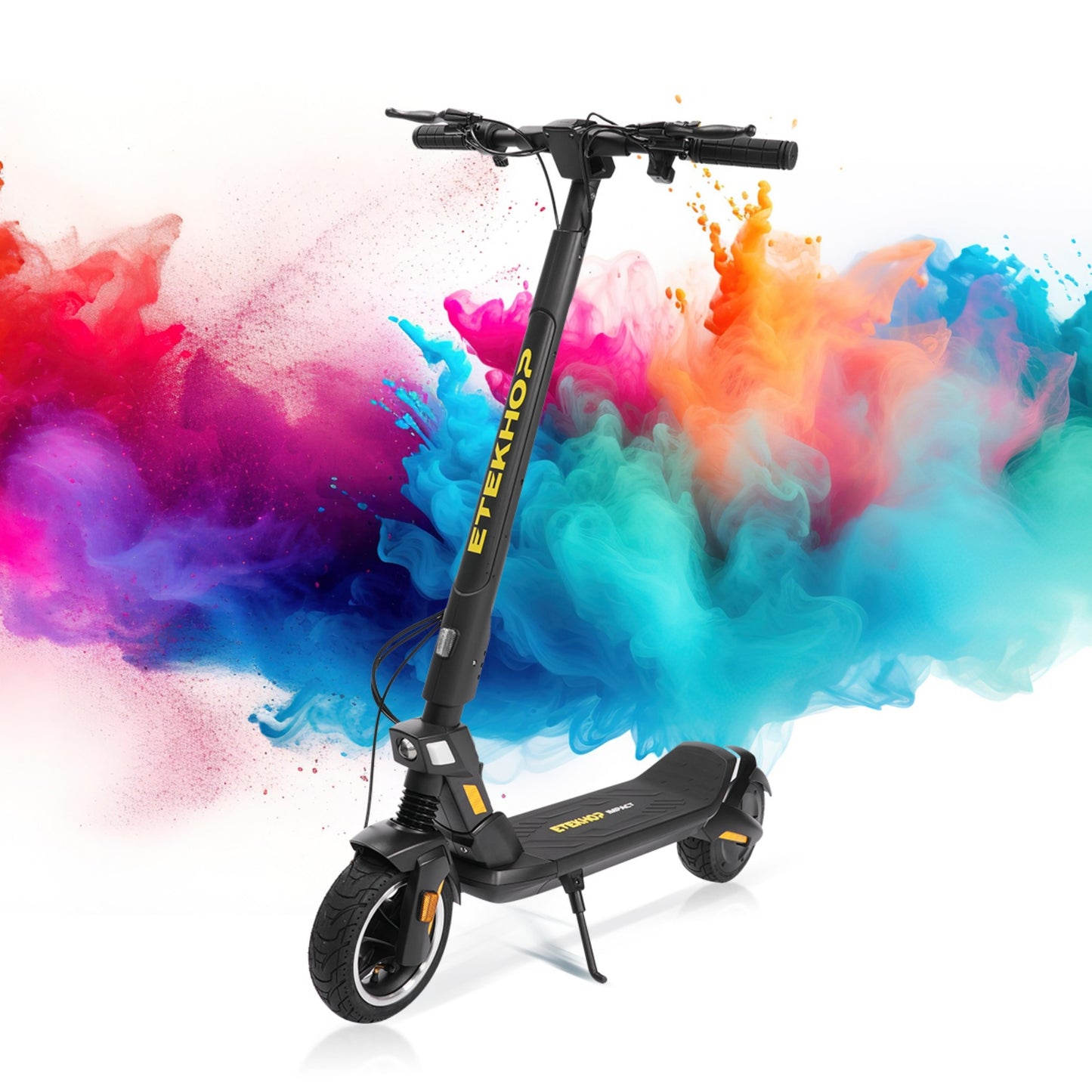 ETEKHOP Electric Scooter for Adult,1000W Peak Motor, Max 24 Mph 30 Miles Long Range, 36V 15AH UL 2272 Battery, 9" Off-Road Shock Tire,with NFC Lock App Control Commuting Electric Scooter with All-Terrain Suspension