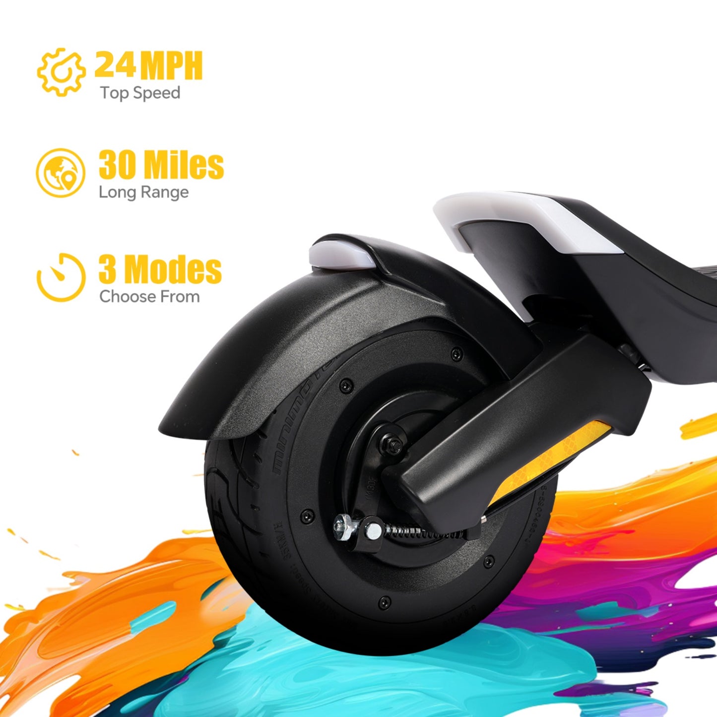 ETEKHOP Electric Scooter for Adult,1000W Peak Motor, Max 24 Mph 30 Miles Long Range, 36V 15AH UL 2272 Battery, 9" Off-Road Shock Tire,with NFC Lock App Control Commuting Electric Scooter with All-Terrain Suspension